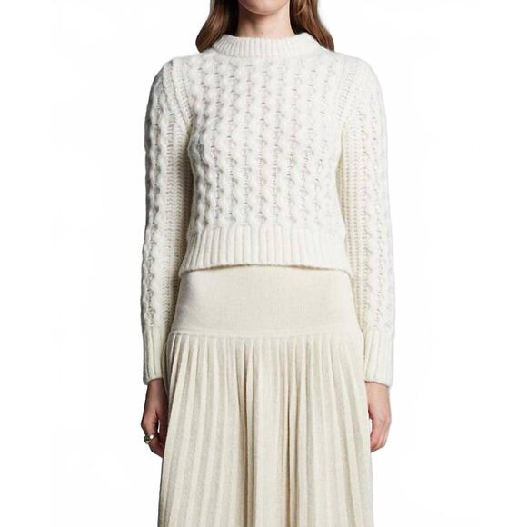 NEW ELEVEN SIX amara mock neck sweater in ivory